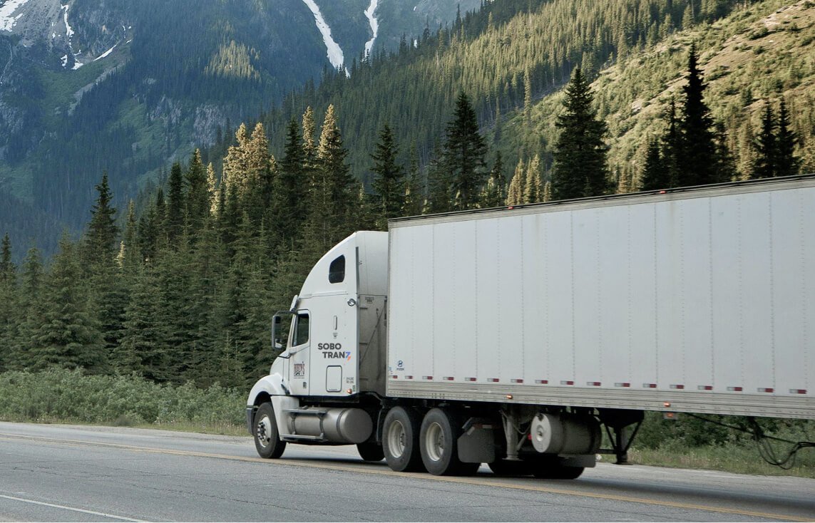 otr van truck on road